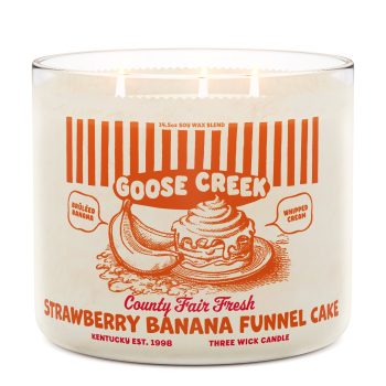 Strawberry Banana Funnel Cake 3-Wick Candle