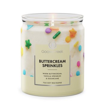 Buttercream Sprinkles 7oz Single Wick Candle
