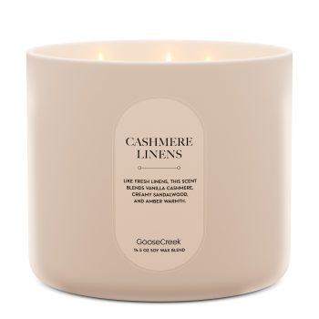 Cashmere Linens High Intensity 3-Wick 14.5oz Candle