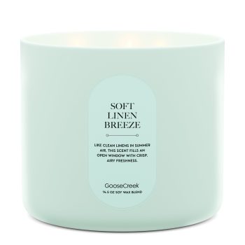 Soft Linen Breeze High Intensity 3-Wick 14.5oz Candle